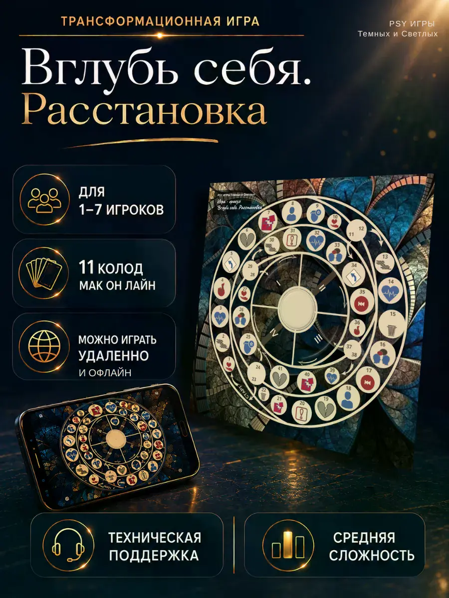 Обложка игры Вглубь себя. Расстановка